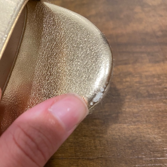 Gold Espadrille Wedges - Picture 5 of 5